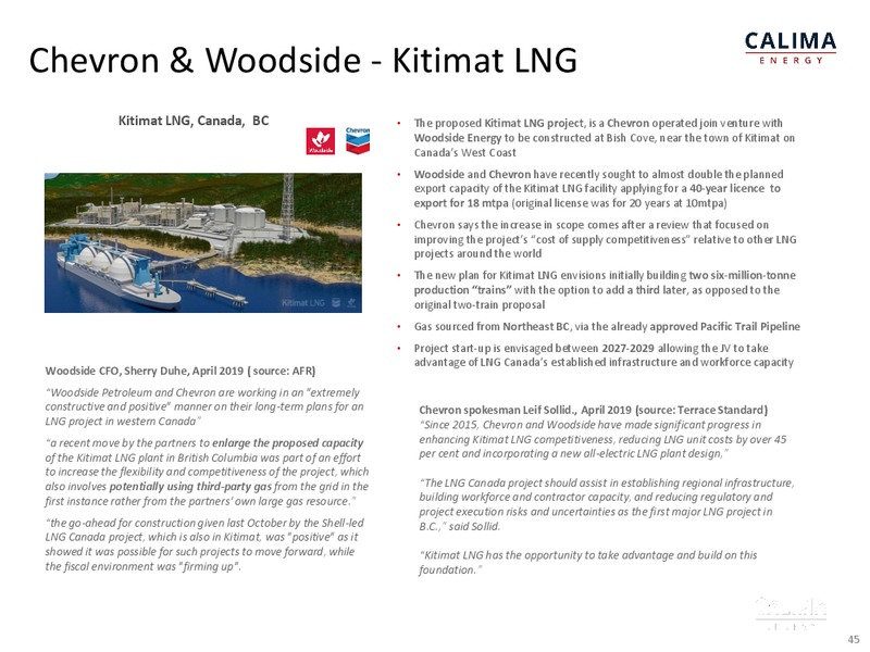 May 2019 Investor Presentation – Calima Energy Inc. – slide 45