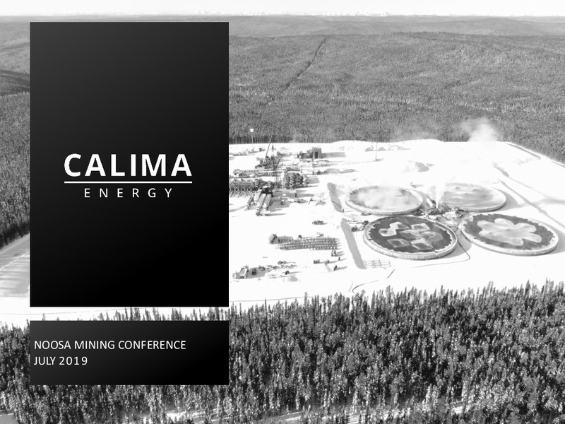Noosa Conference Investor Presentation – Calima Energy Inc. – slide 1