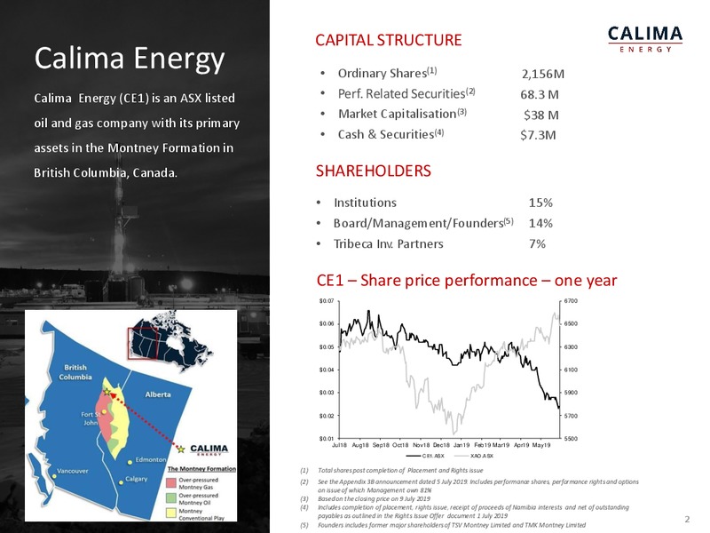 Noosa Conference Investor Presentation – Calima Energy Inc. – slide 2