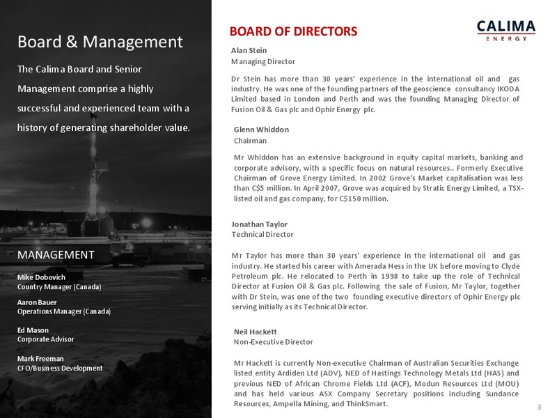 Good Oil Conference – Calima Energy Inc. – slide 3