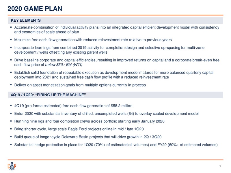 Q4 2019 Earnings Report – Callon Petroleum Co. – slide 6