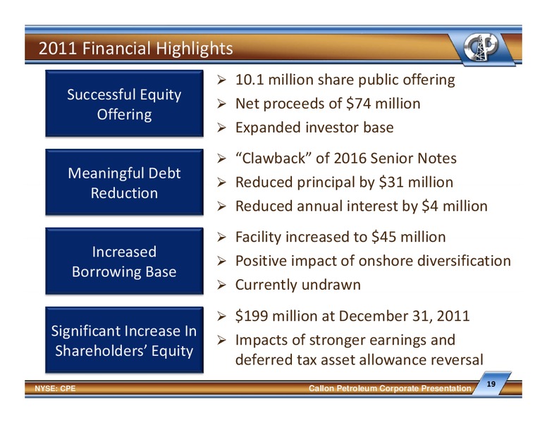IPAA 2012 Oil Gas Investment Symposium – Callon Petroleum Co. – slide 18
