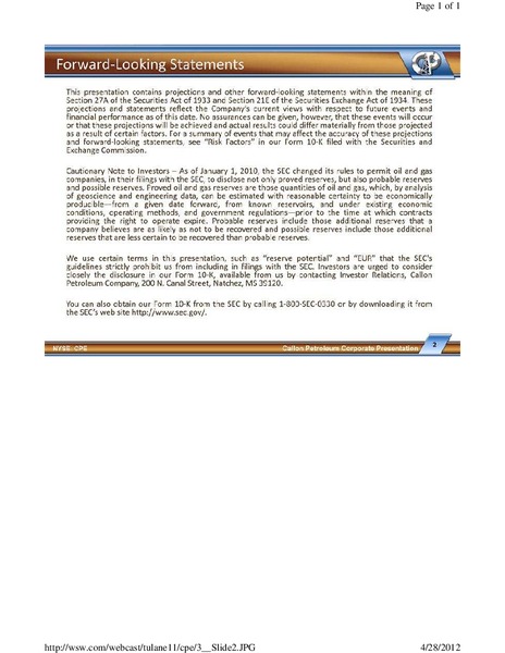 16th Annual Burkenroad Reports Investment Conference – Callon Petroleum Co. – slide 2