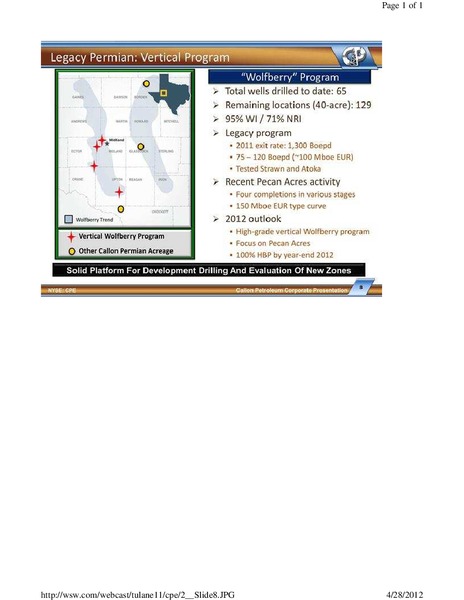 16th Annual Burkenroad Reports Investment Conference – Callon Petroleum Co. – slide 8