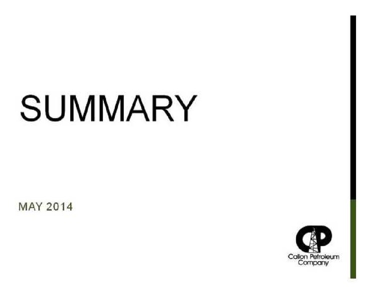 IPAA OGIS Toronto Conference – Callon Petroleum Co. – slide 20