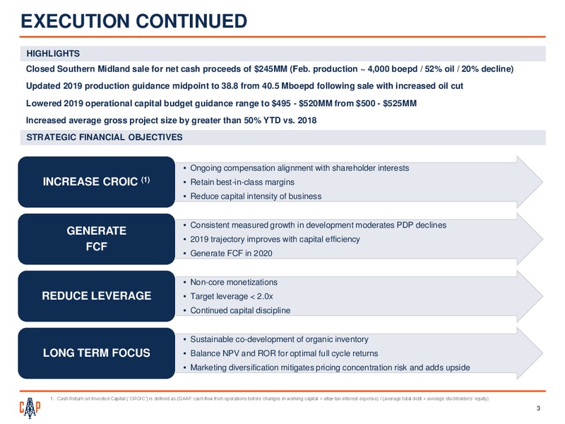 June 2019 Investor Presentation – Callon Petroleum Co. – slide 2
