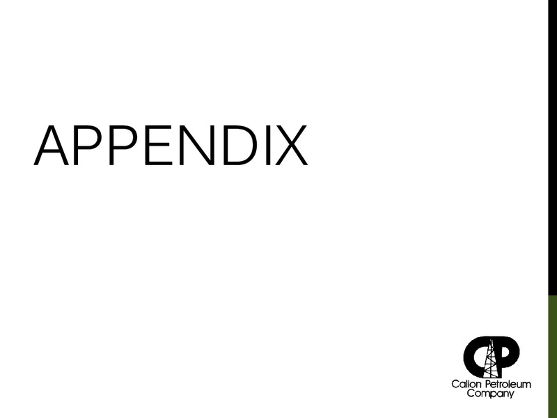 JUNE 2015 INVESTOR PRESENTATION – Callon Petroleum Co. – slide 17