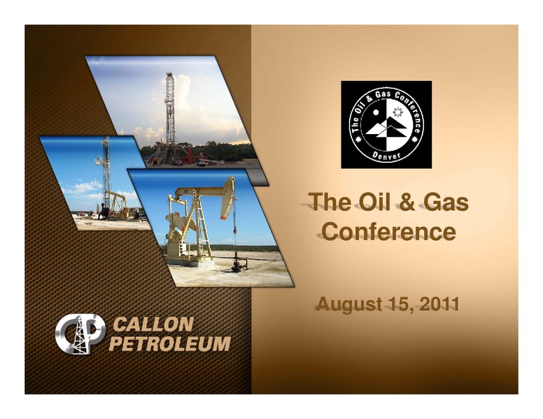 EnerComs Oil Gas Conference – Callon Petroleum Co. – slide 1