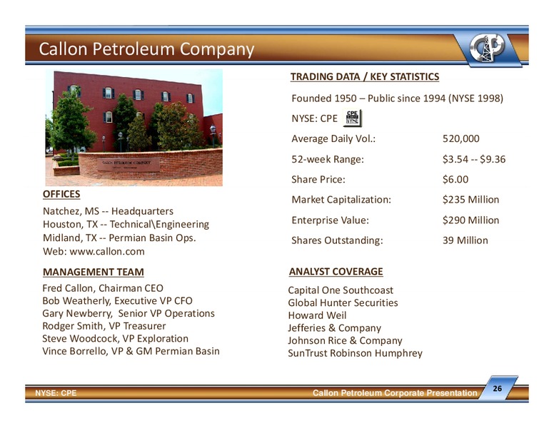 EnerComs Oil Gas Conference – Callon Petroleum Co. – slide 25