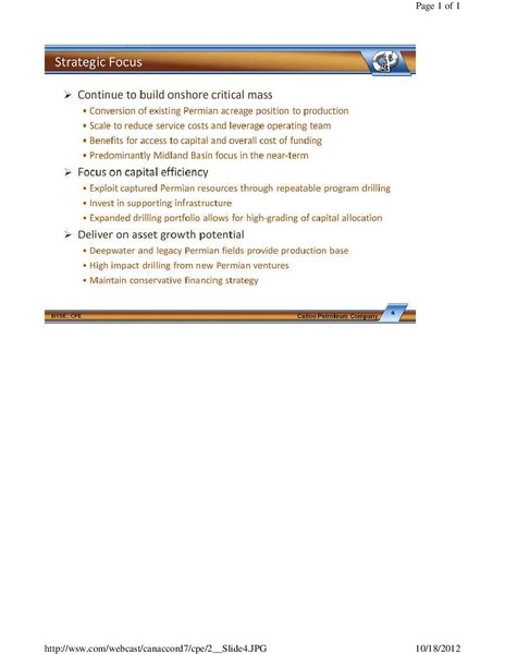 Canaccord Genuity 6th Annual Global Resources Conference – Callon Petroleum Co. – slide 4