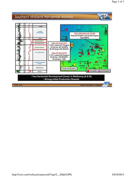 Canaccord Genuity 6th Annual Global Resources Conference – Callon Petroleum Co. – slide 9