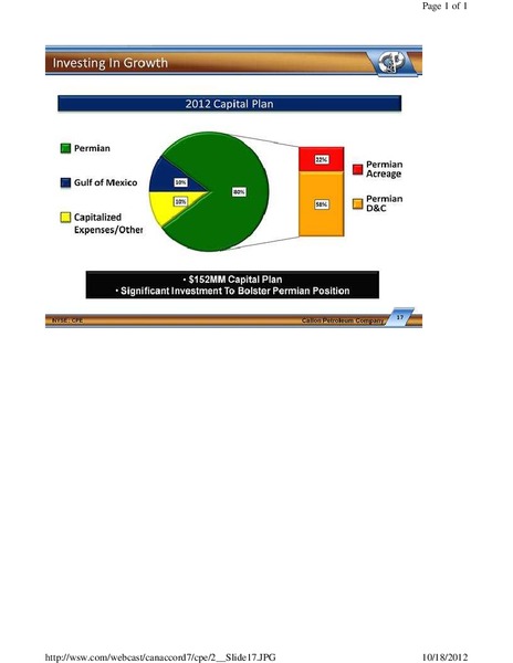 Canaccord Genuity 6th Annual Global Resources Conference – Callon Petroleum Co. – slide 17