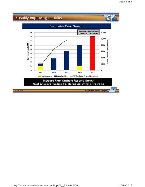 Canaccord Genuity 6th Annual Global Resources Conference – Callon Petroleum Co. – slide 19