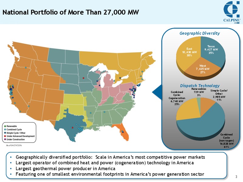 Morgan Stanley Investor Call Presentation – Calpine Corp. – slide 2