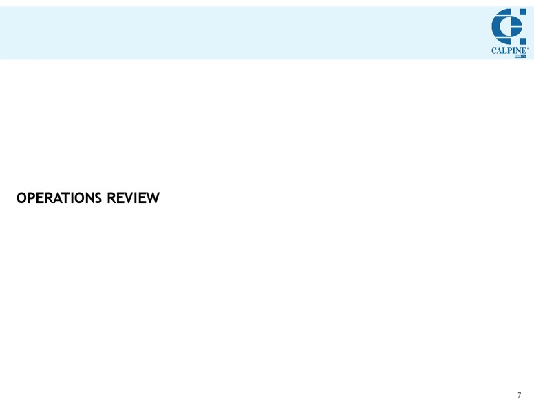 Q2 2015 Conference Call – Calpine Corp. – slide 6