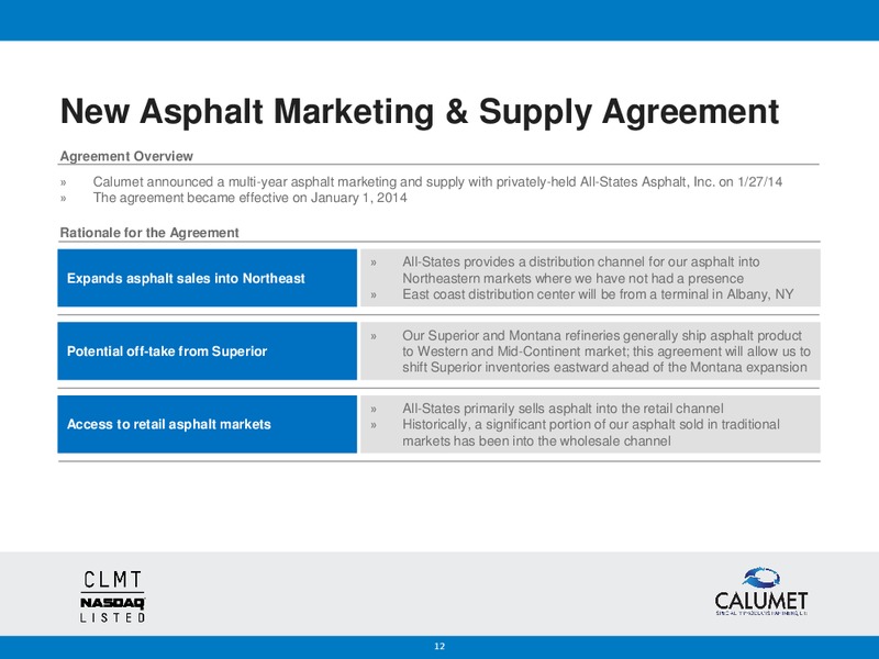 Q4 2013 RESULTS – Calumet Specialty Products Partners Lp – slide 11