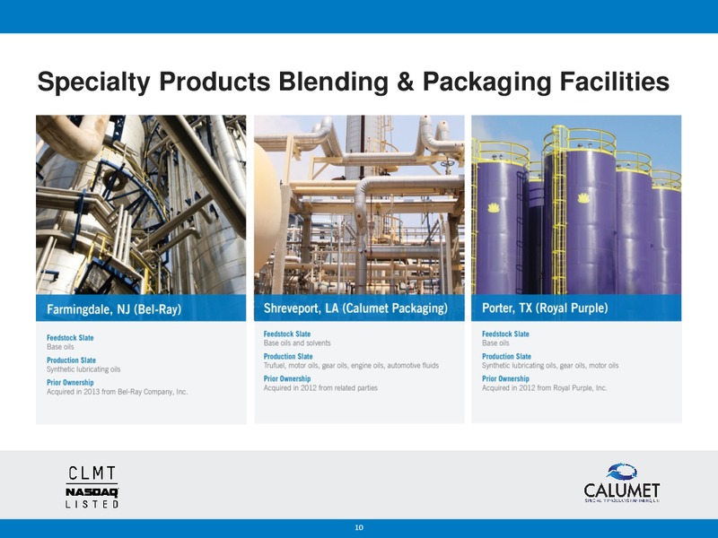 BANK OF AMERICA MERRILL LYNCH 2014 REFINING CONFERENCE – Calumet Specialty Products Partners Lp – slide 9