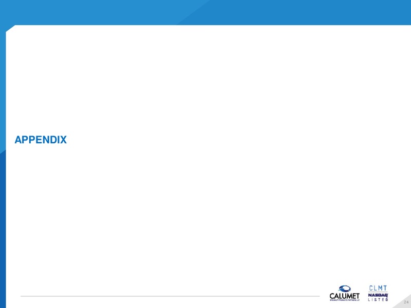 CREDIT SUISSE MLP AND ENERGY LOGISTICS CONFERENCE – Calumet Specialty Products Partners Lp – slide 24