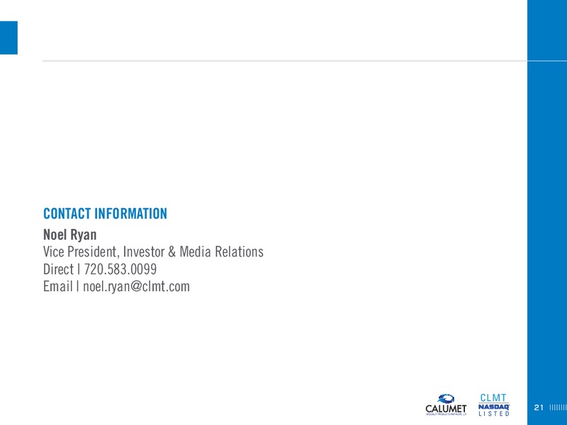 Q2 2015 Conference Call – Calumet Specialty Products Partners Lp – slide 21
