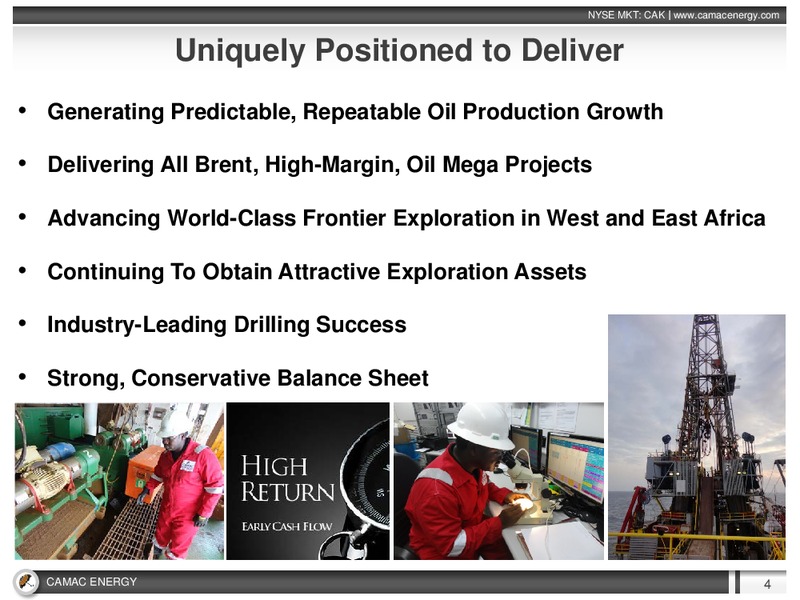 ENERCOMS THE OIL & GAS CONFERENCE – Camac Energy – slide 3