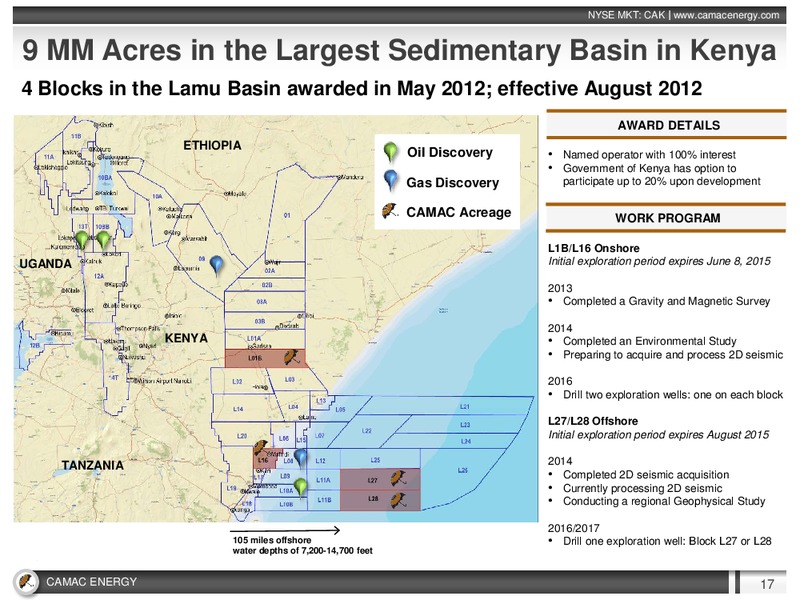 ENERCOMS THE OIL & GAS CONFERENCE – Camac Energy – slide 16