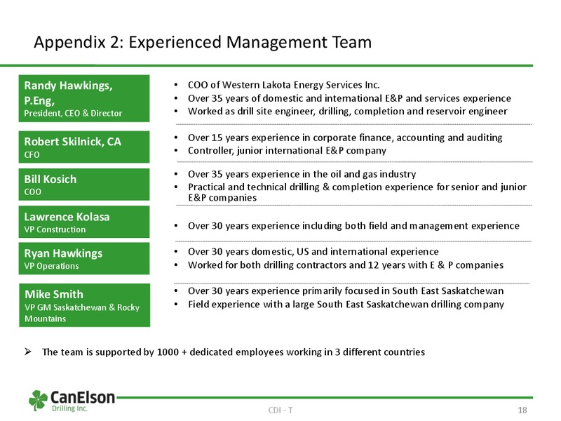 May 2015 Investor Presentation – Canelson Drilling Inc. – slide 17