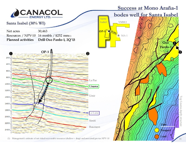 CIBC 2013 ENERGY CONFERENCE – Canacol Energy Ltd. – slide 15