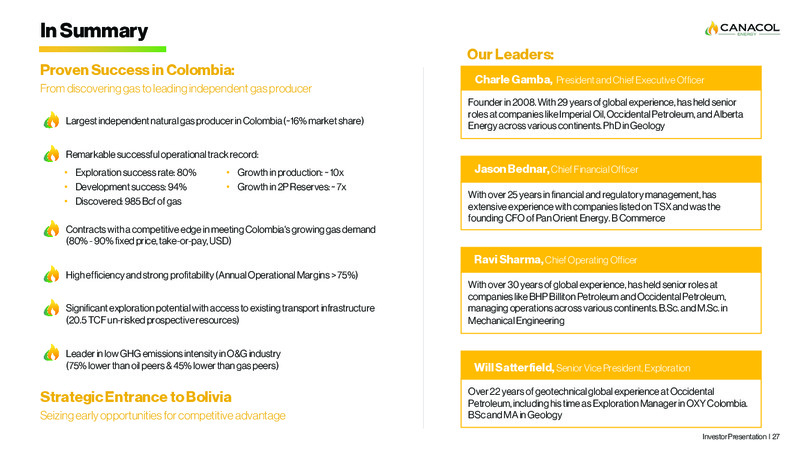 May 2025 Corporate Presentation – Canacol Energy Ltd. – slide 27