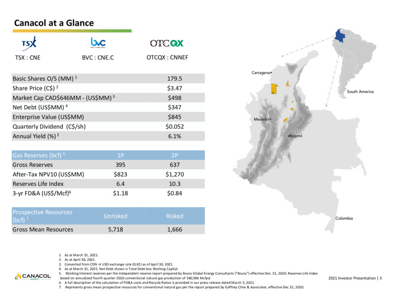 May 2021 Corporate Presentation – Canacol Energy Ltd. – slide 3