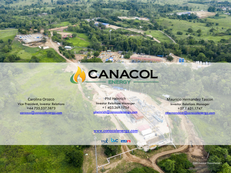July 2020 Corporate Presentation – Canacol Energy Ltd. – slide 32