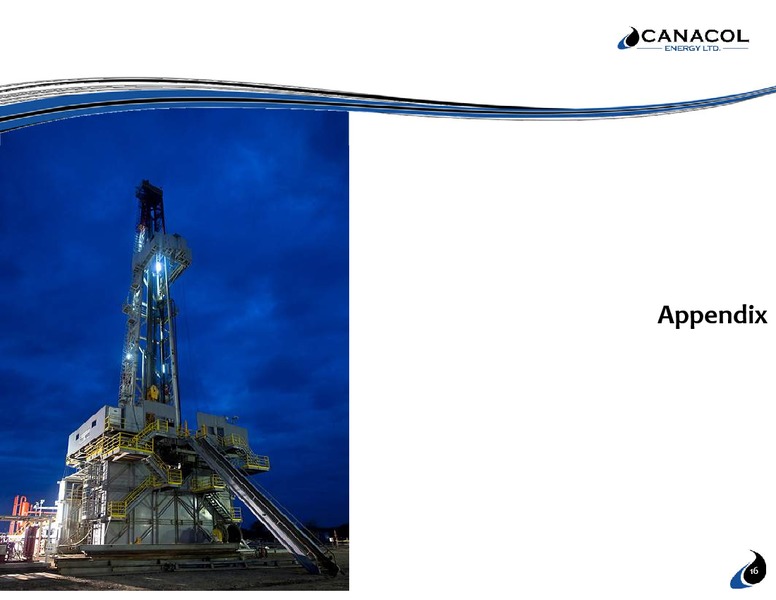 August 2017 Corporate Presentation – Canacol Energy Ltd. – slide 16