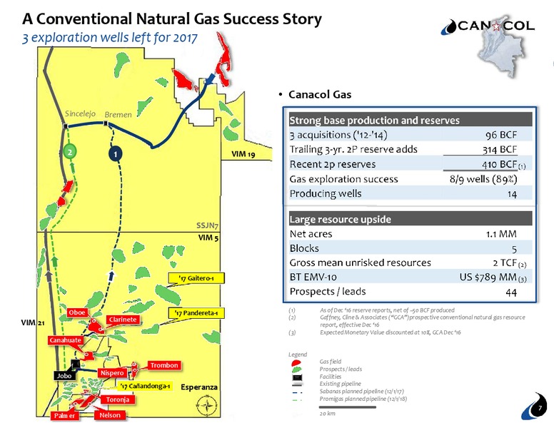 September 2017 Corporate Presentation – Canacol Energy Ltd. – slide 6