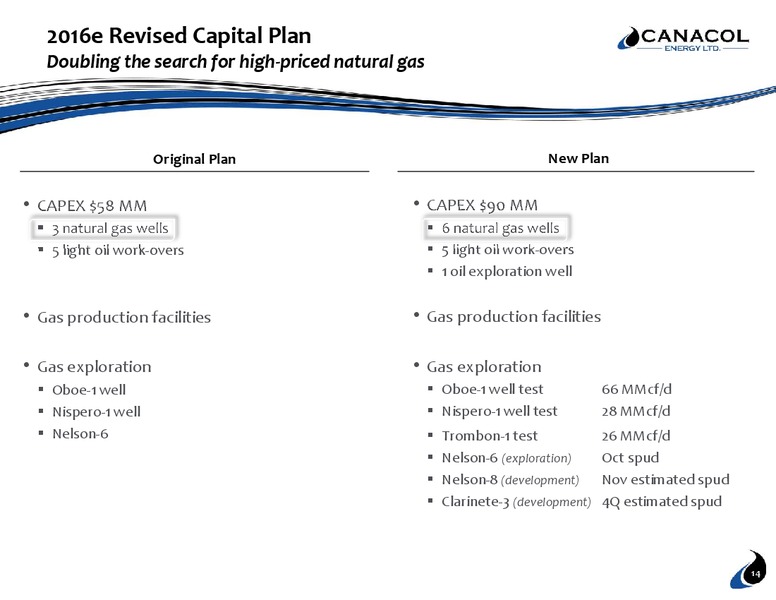 October 2016 Investor Presentation – Canacol Energy Ltd. – slide 13