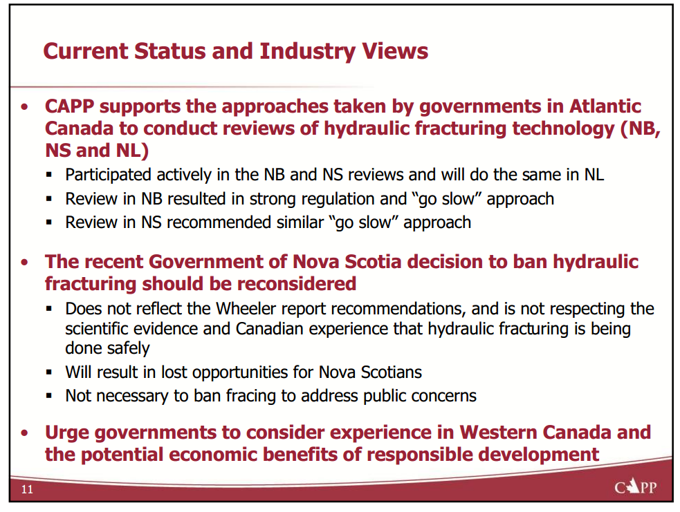 Core Energy Conference – Canadian Association of Petroleum Producers (CAPP) – slide 11