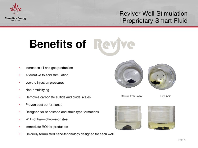 September 2015 Investor Presentation – Canadian Energy Services & Technology Corp. – slide 19