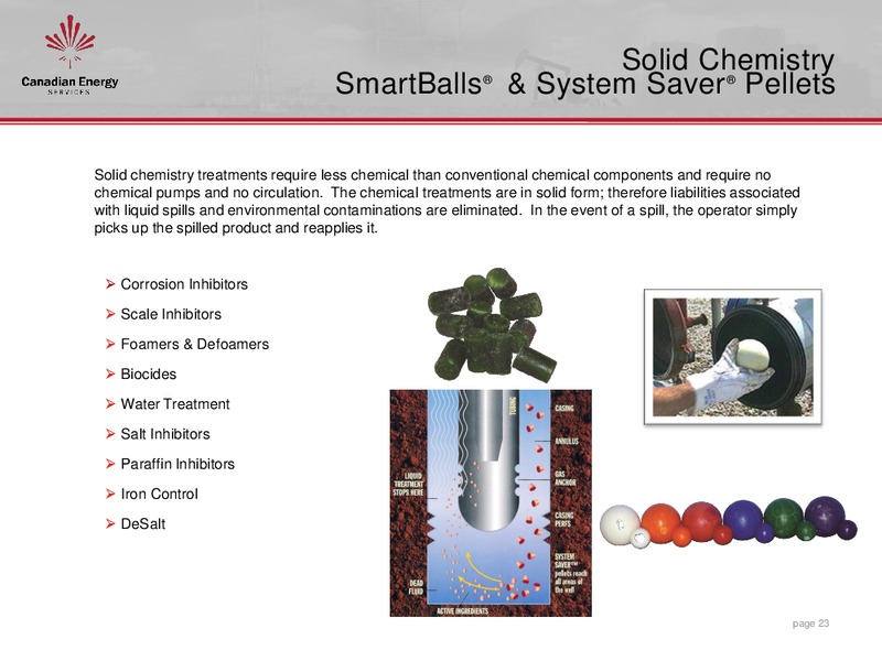 September 2015 Investor Presentation – Canadian Energy Services & Technology Corp. – slide 22