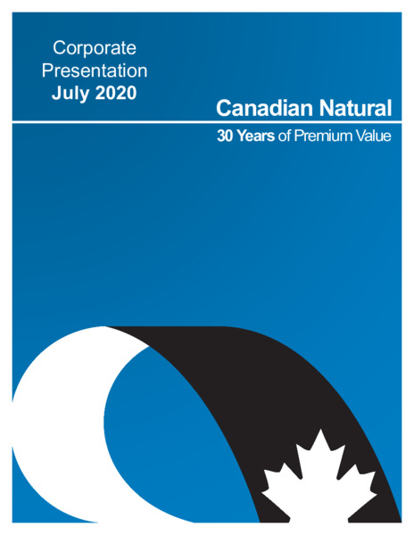 July 2020 Corporate Preentation – Canadian Natural Ltd – slide 1