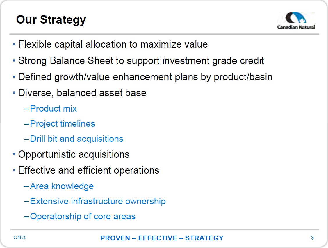 November 2016 Corporate Presentation – Canadian Natural Resources – slide 5