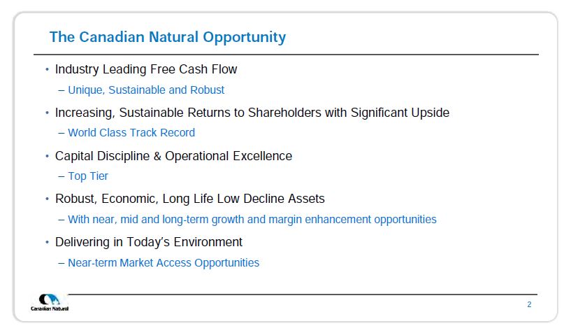 October 2019 Corporate Presentation – Canadian Natural Resources (CNRL) – slide 3