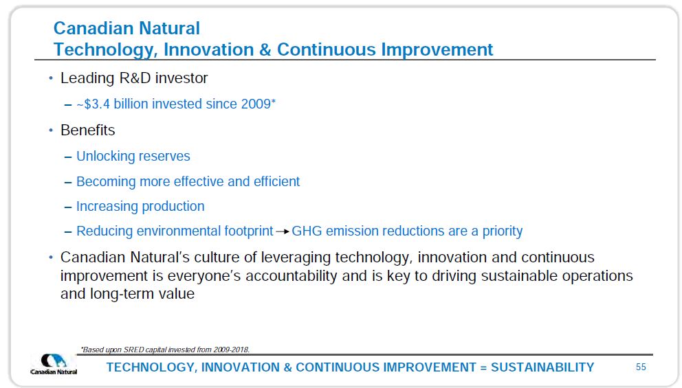 October 2019 Corporate Presentation – Canadian Natural Resources (CNRL) – slide 56
