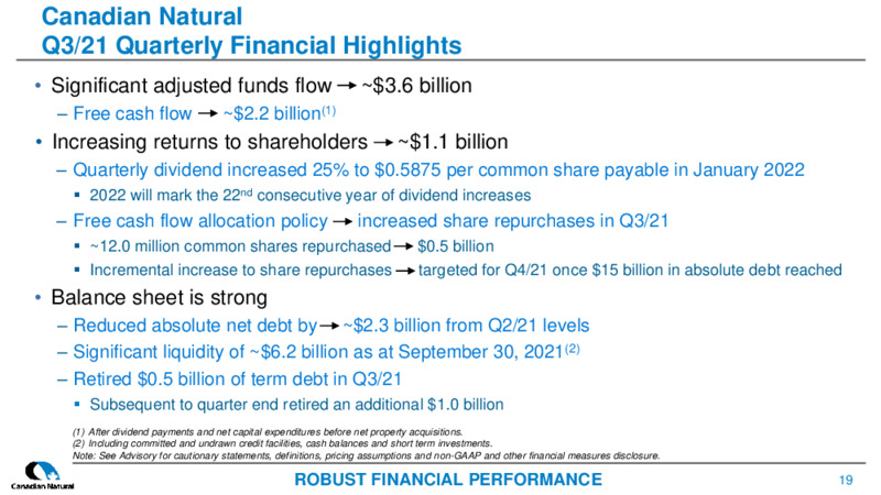 December 2021 Corporate Presentation – Canadian Natural Resources (CNRL) – slide 17
