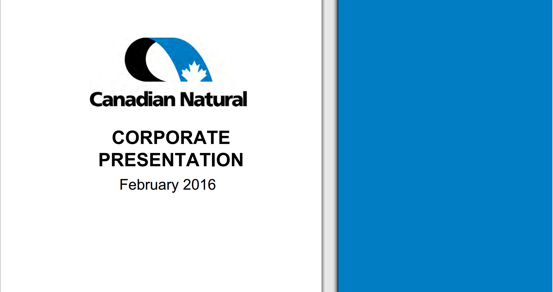 February 2016 Investor Presentation – Canadian Natural Resources Limited (CNRL) – slide 1