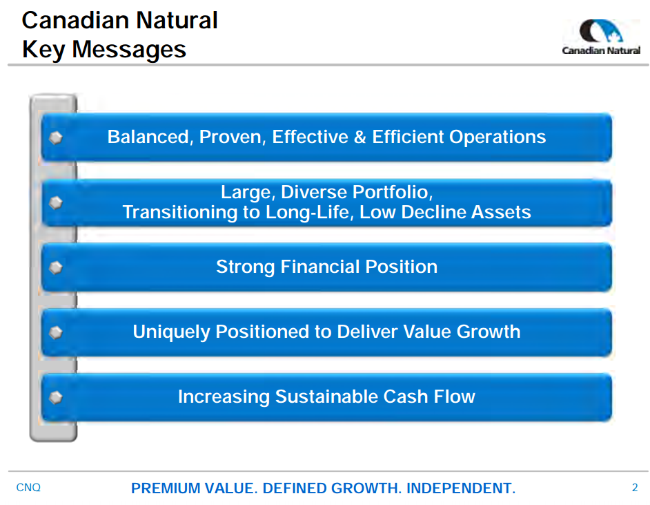 June 2016 Corporate Presentation – Canadian Natural Resources Limited (CNRL) – slide 2