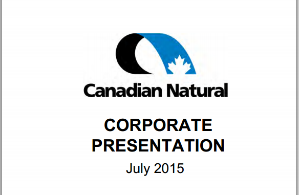 July 2015 Investor Presentation – Canadian Natural Resources Limited (CNRL) – slide 1