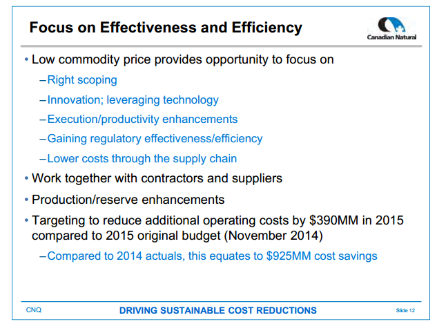 July 2015 Investor Presentation – Canadian Natural Resources Limited (CNRL) – slide 13