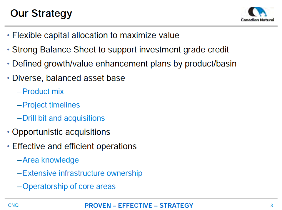 July 2016 Corporate Presentation – Canadian Natural Resources Limited (CNRL) – slide 3