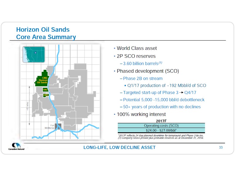 July 2017 Corporate Presentation – Canadian Natural Resources Limited (CNRL) – slide 35