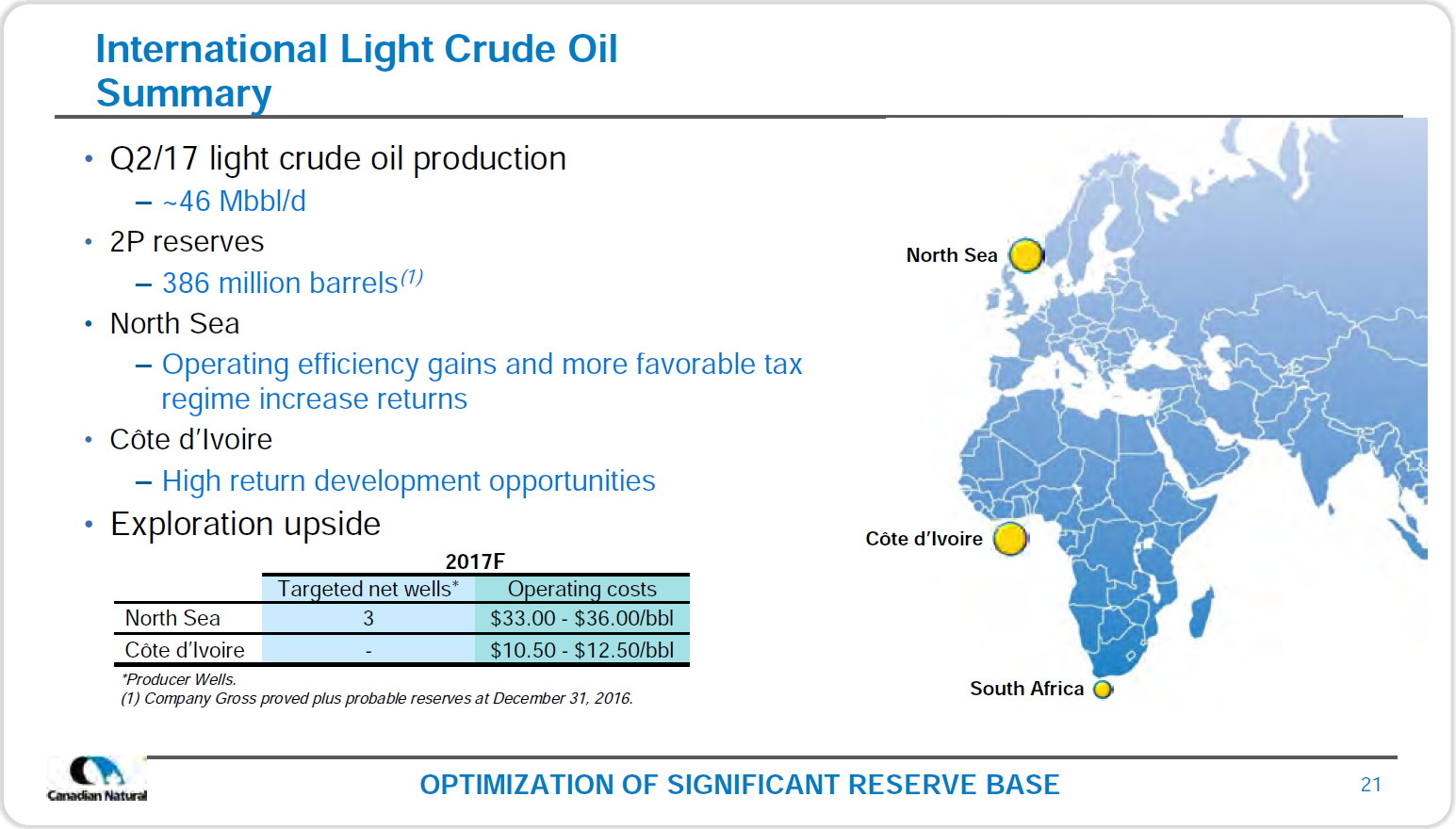August 2017 Corporate Presentation – Canadian Natural Resources Limited (CNRL) – slide 23