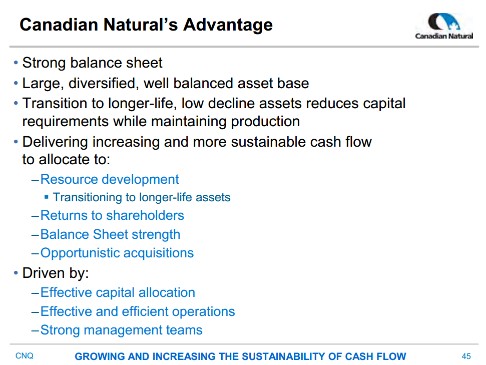 December 2016 Corporate Presentation – Canadian Natural Resources Limited (CNRL) – slide 45