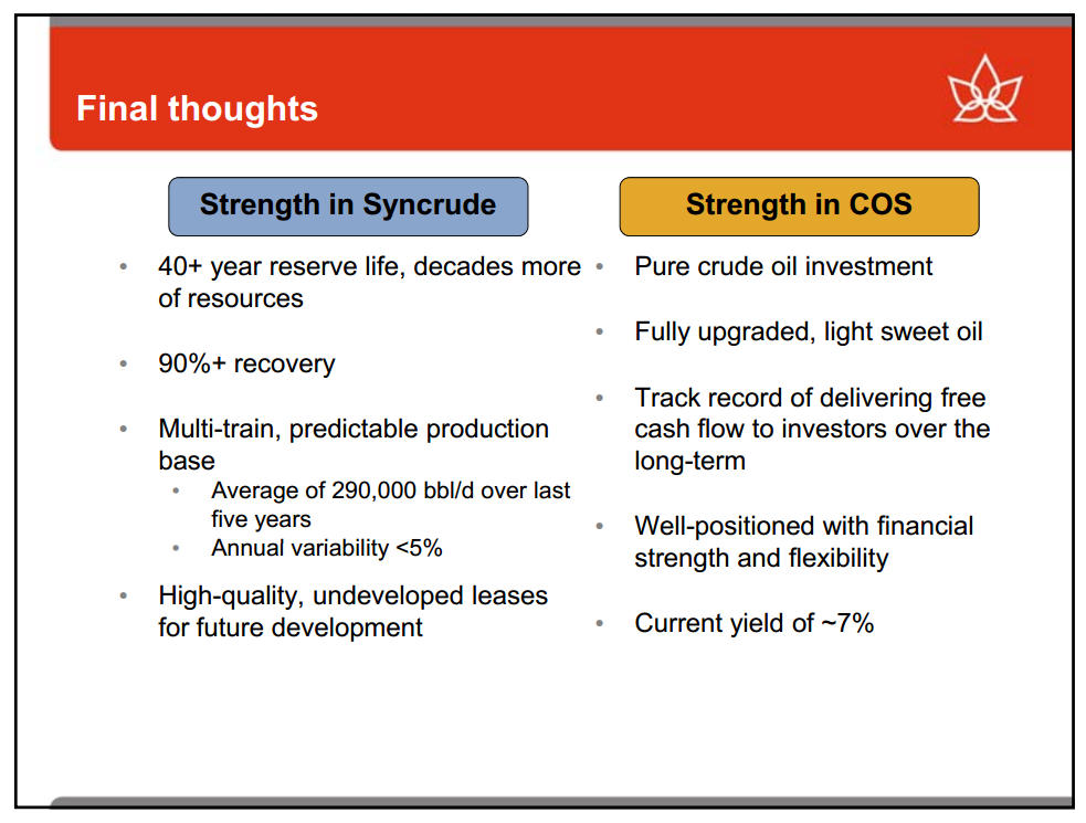 BAML Global Energy Conference – Canadian Oil Sands Limited – slide 22
